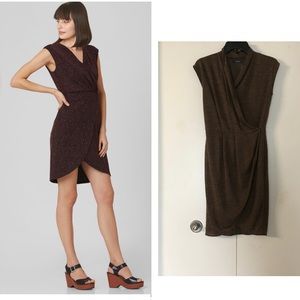 Theme Wrap Jersey dress size S Asymmetric Hem